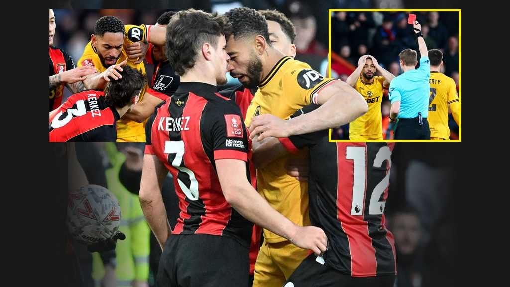 Matheus Cunha goes from hero to zero as he is sent off for headbutt after 30-yard screamer Matheus Cunha goes from hero to zero as he is sent off for headbutt after 30-yard screamer