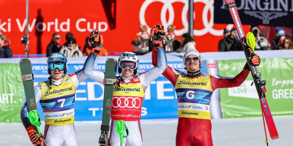 Kristoffersen Dominates Kranjska Gora with Slalom and GS Sweep