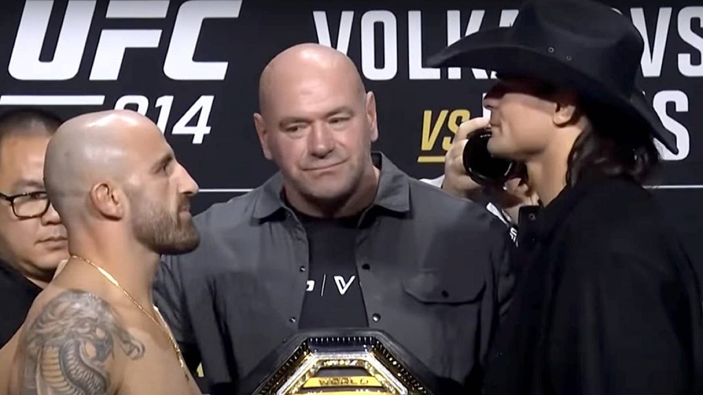 UFC 314 Press Conference Face-Offs: Alexander Volkanovski vs. Diego Lopes UFC 314 Press Conference Face-Offs: Alexander Volkanovski vs. Diego Lopes