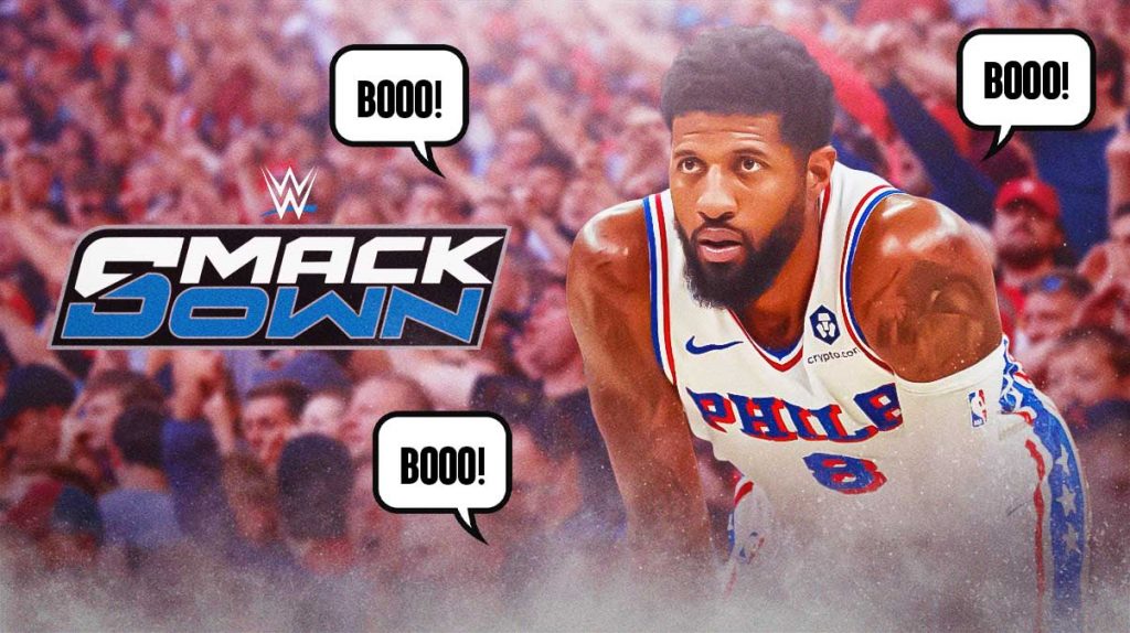 76ers fans boo Paul George at WWE SmackDown 76ers fans boo Paul George at WWE SmackDown