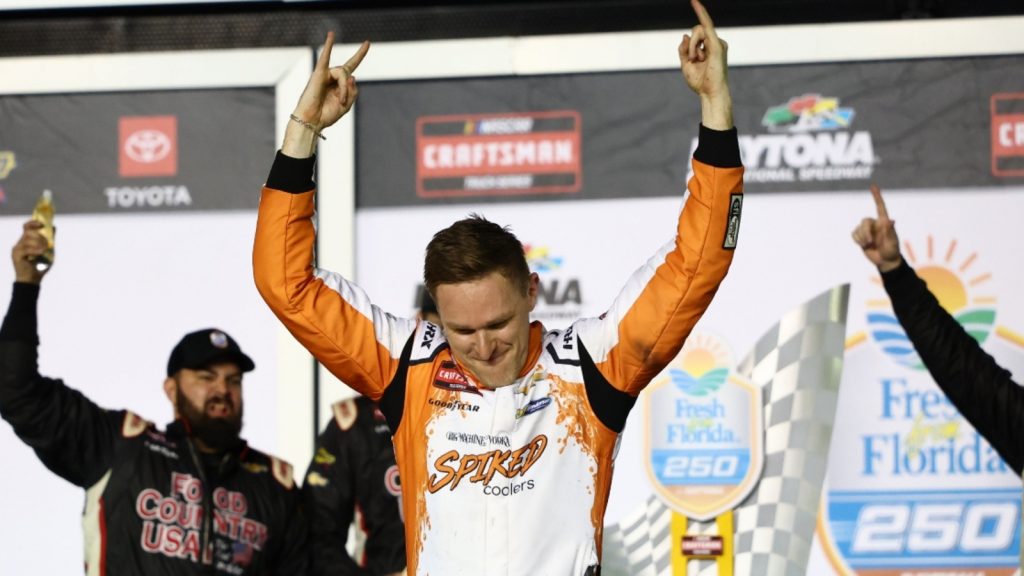 Parker Kligerman hilariously commemorates NASCAR Truck Series ‘win’ at Daytona Parker Kligerman hilariously commemorates NASCAR Truck Series ‘win’ at Daytona
