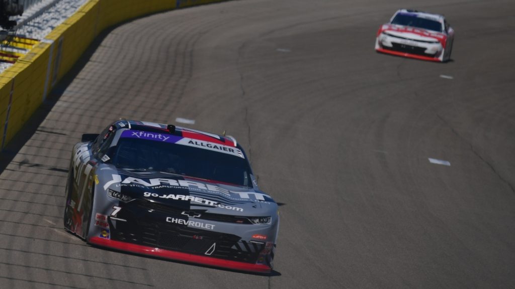 Justin Allgaier holds off Aric Almirola to win Las Vegas Xfinity Series race