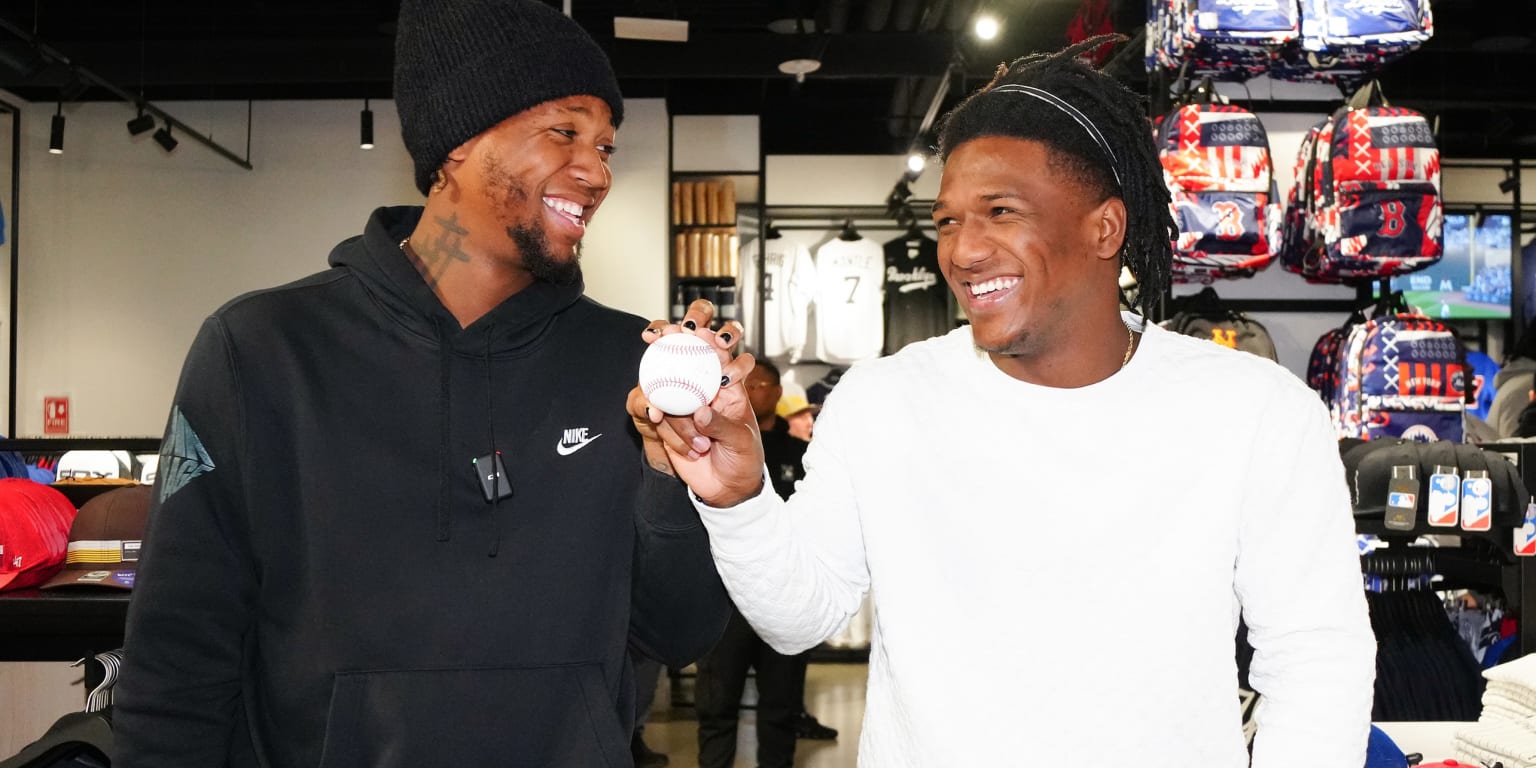 Acuña brothers leave MLB Store with massive jersey hauls Acuña brothers leave MLB Store with massive jersey hauls