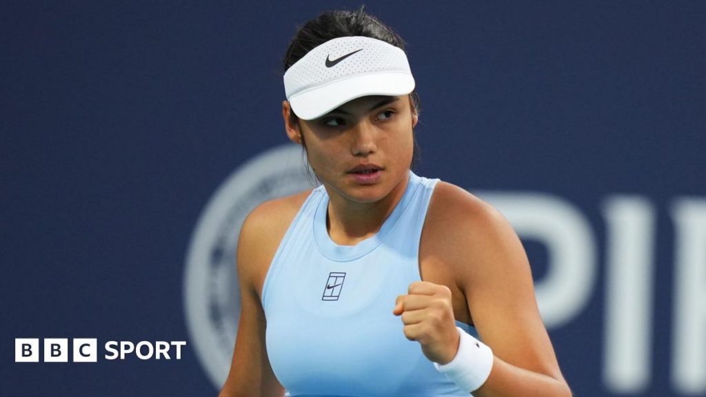 Raducanu powers into Miami Open quarter-finals Raducanu powers into Miami Open quarter-finals