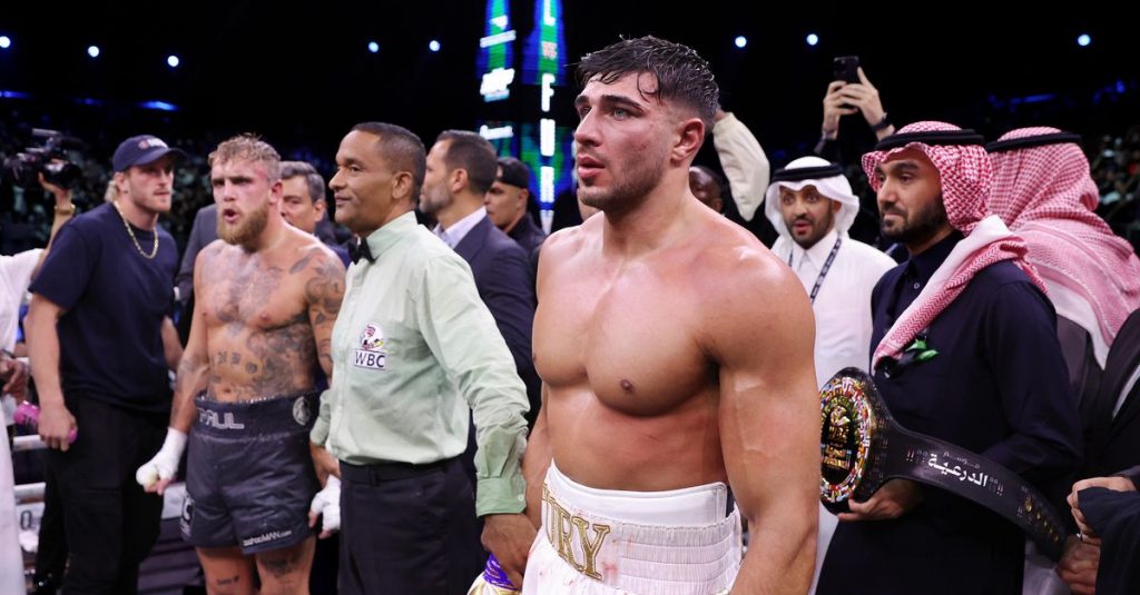 Tommy Fury scoffs at Jake Paul boasting he can beat Anthony Joshua, Paul responds Tommy Fury scoffs at Jake Paul boasting he can beat Anthony Joshua, Paul responds