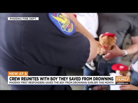 Crews Reunite With Toddler They Saved From Drowning in North Phoenix | Arizona’s Family (3TV / CBS 5)