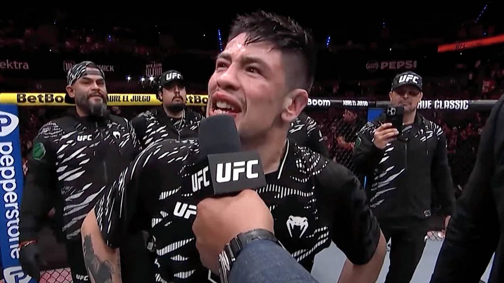 Brandon Moreno gets emotional in UFC Mexico City Octagon Interview