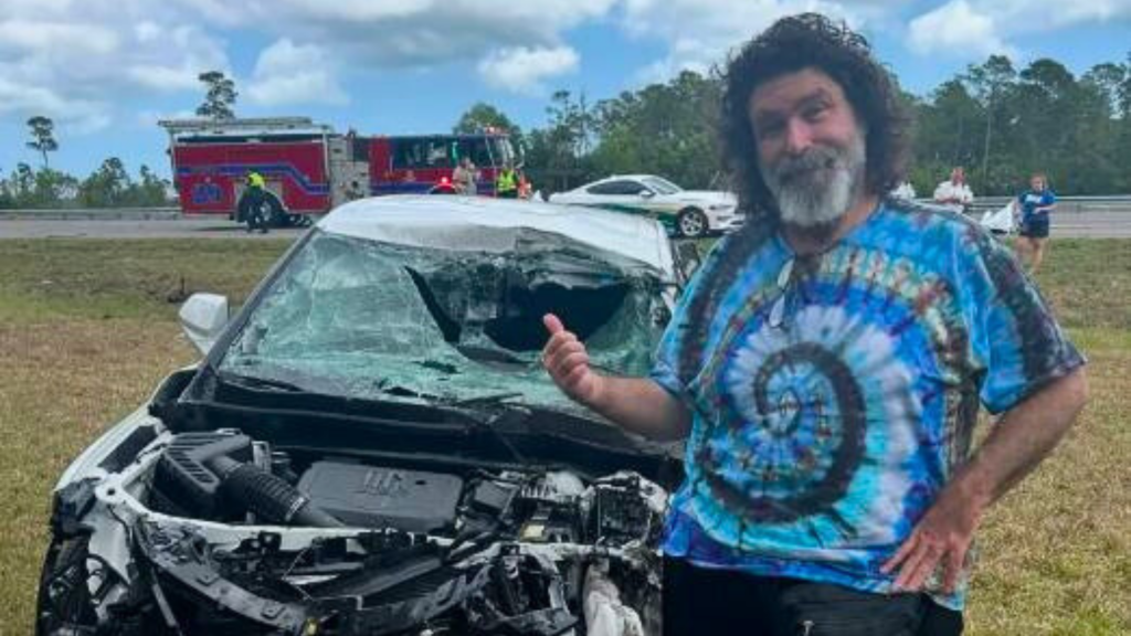 ‘No idea how I am still walking’ – WWE legend Mick Foley in hospital after horror crash as shocking wreckage revealed