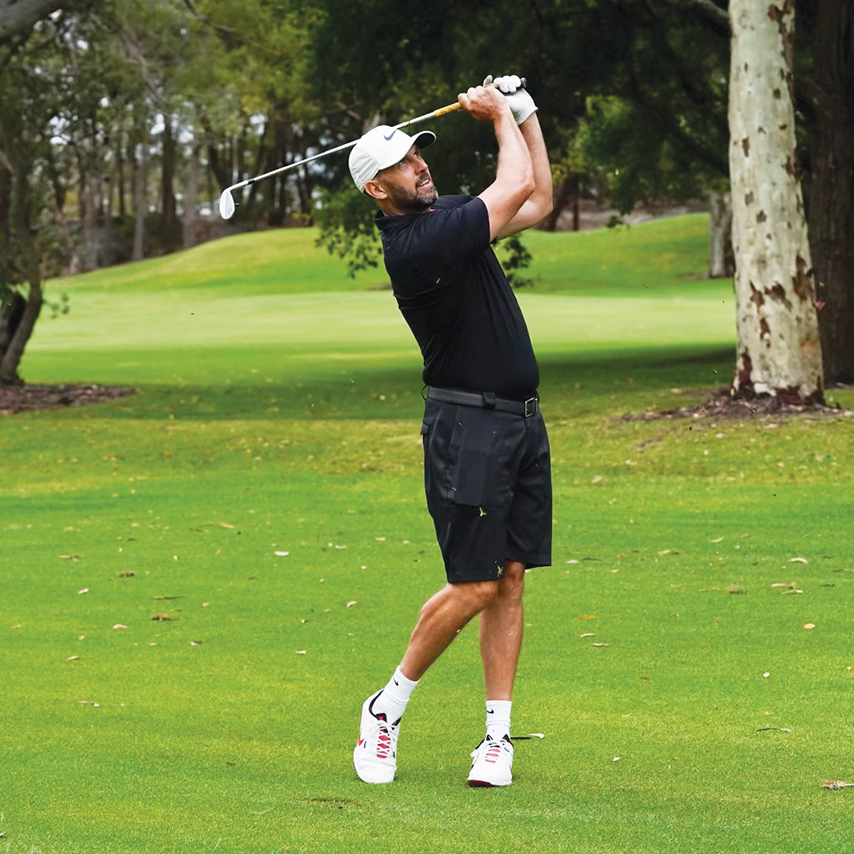 CELEBRITY SWINGER: Nick Davis – Footy, golf and giving back