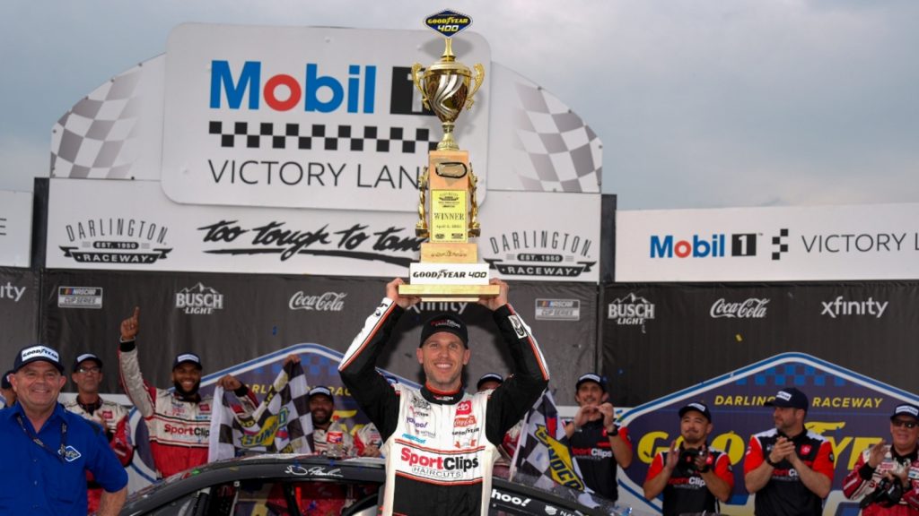 Denny Hamlin explains where his 56 NASCAR Cup Series trophies are kept Denny Hamlin explains where his 56 NASCAR Cup Series trophies are kept