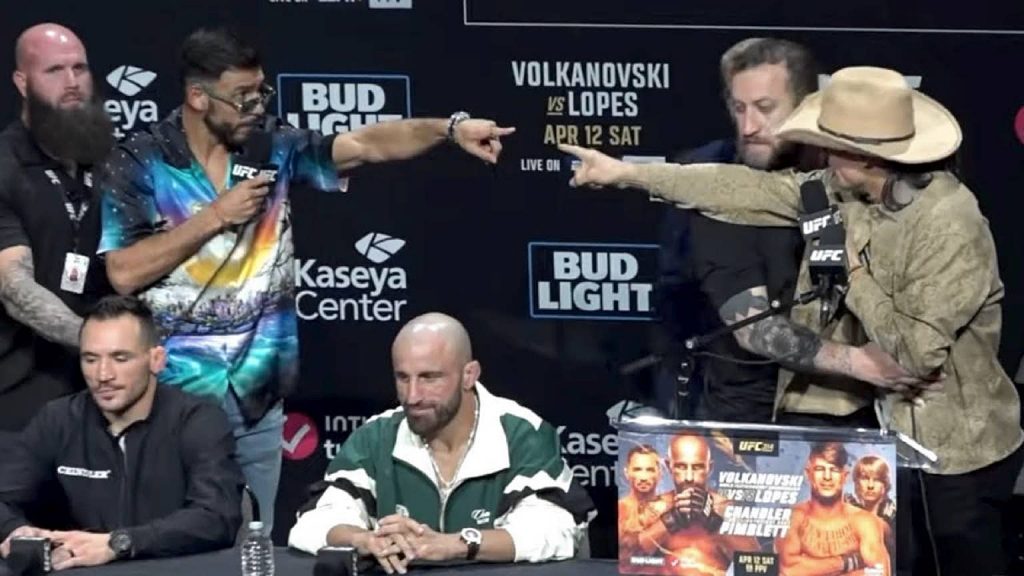 Diego Lopes and Yair Rodriguez have heated exchange at UFC 314 Press Conference Diego Lopes and Yair Rodriguez have heated exchange at UFC 314 Press Conference