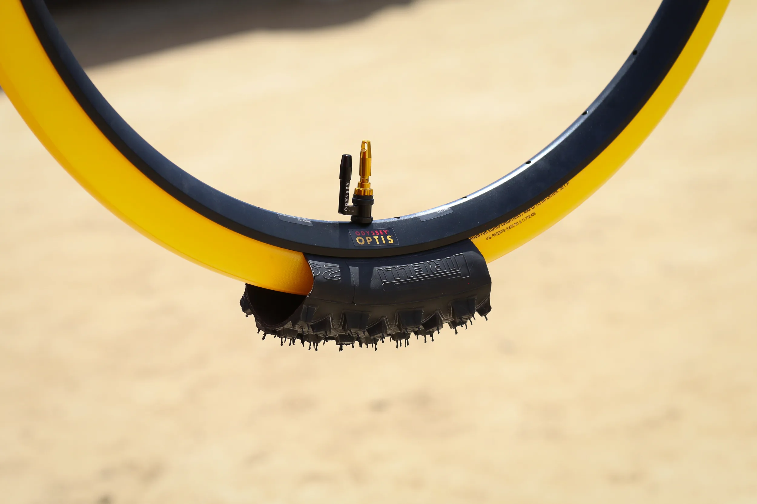 Odyssey Optis Pneumatic Tubeless Tire Insert Divides Tire into Two Tunable Air Chambers