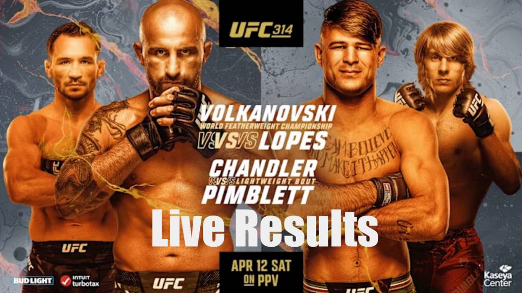 UFC 314: Volkanovski vs. Lopes Live Results UFC 314: Volkanovski vs. Lopes Live Results