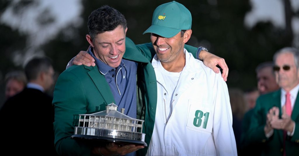 Rory McIlroy breaks down in tears when defending caddy amid Masters title