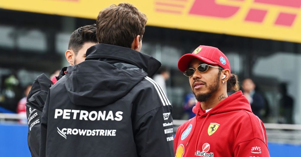 George Russell shows true colours with comment on Lewis Hamilton's Ferrari struggles George Russell shows true colours with comment on Lewis Hamilton's Ferrari struggles