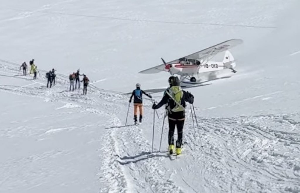 Airplane Very Nearly Collides With Backcountry Skiers