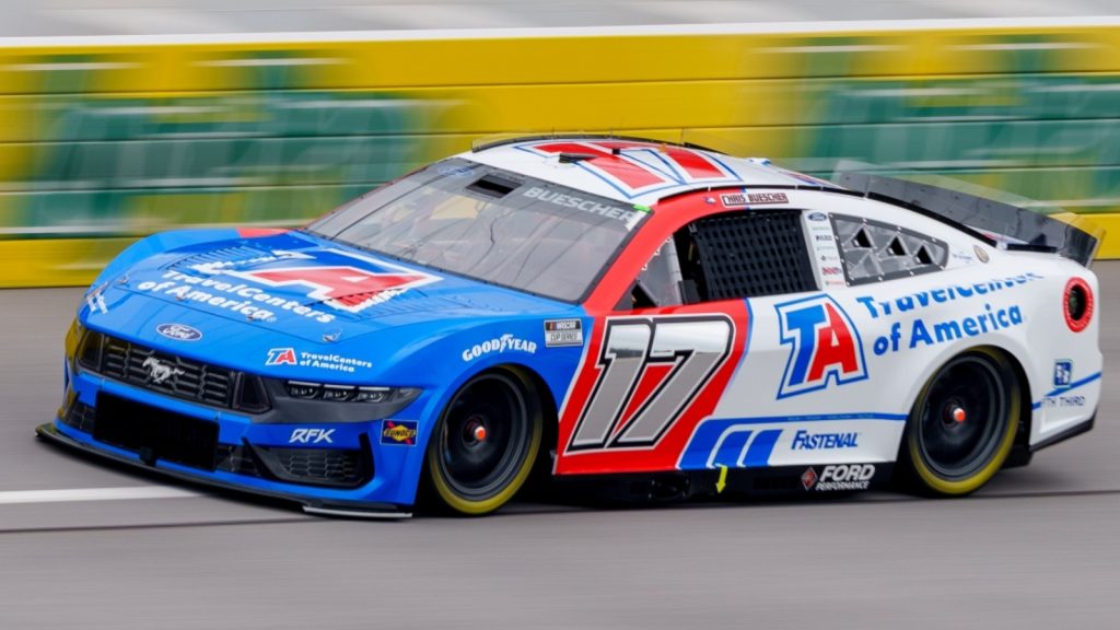 Kevin Harvick reacts to Chris Buescher crew chief Scott Graves calling out Denny Hamlin for Talladega wreck