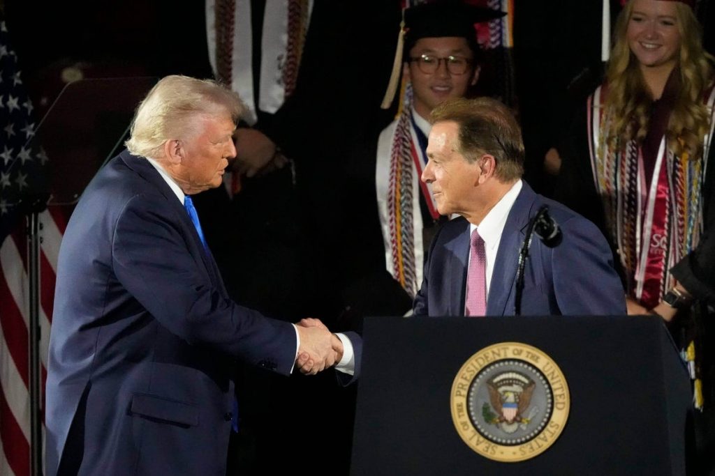 Donald Trump considering executive order on paying college athletes after speaking with Nick Saban: Reports Donald Trump considering executive order on paying college athletes after speaking with Nick Saban: Reports